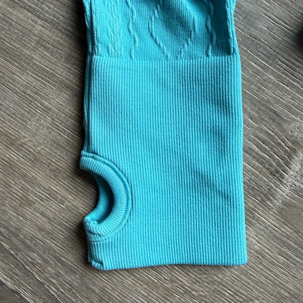 JoyLab Women’s Size Small Aqua Blue Cropped Long Sleeve Top Altleisure - Picture 5 of 7